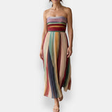 Holvarine | Robe longue plissée bustier
