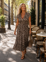 Nathalie - Robe Midi Léopard