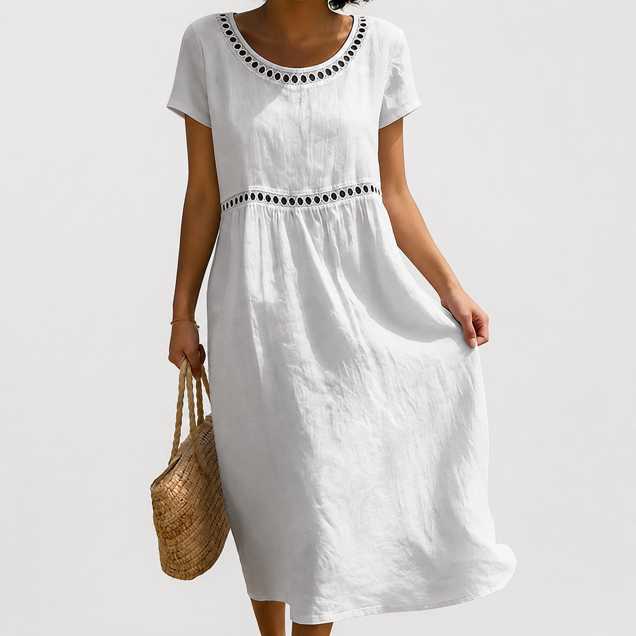 Aveline | Robe Brodée Fluid