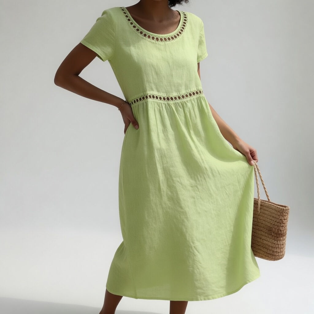 Aveline | Robe Brodée Fluid