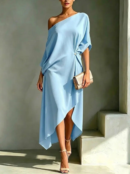 Camila – Robe Élégante Asymétrique