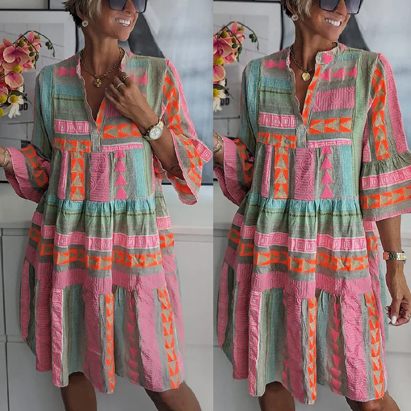 Dominique™ | Élégante Robe Midi d'Été