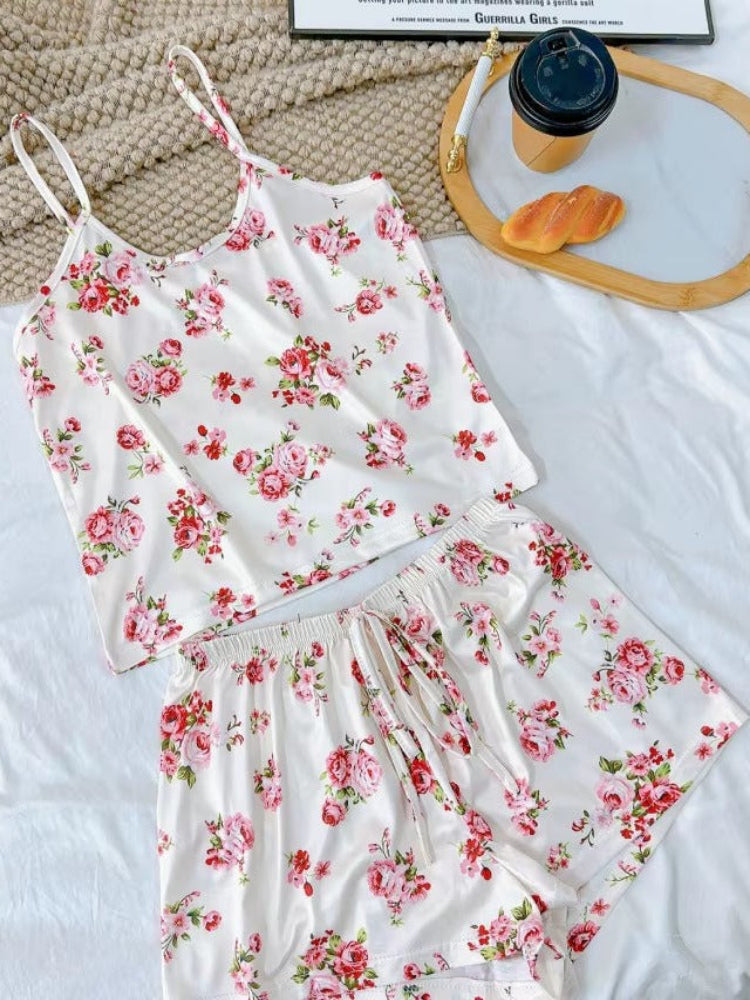 Geprinte Pyjamashortset