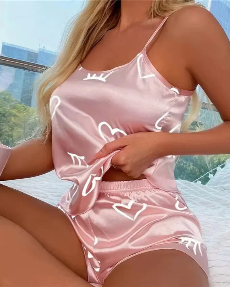 Satijnen Cami Pyjamaset