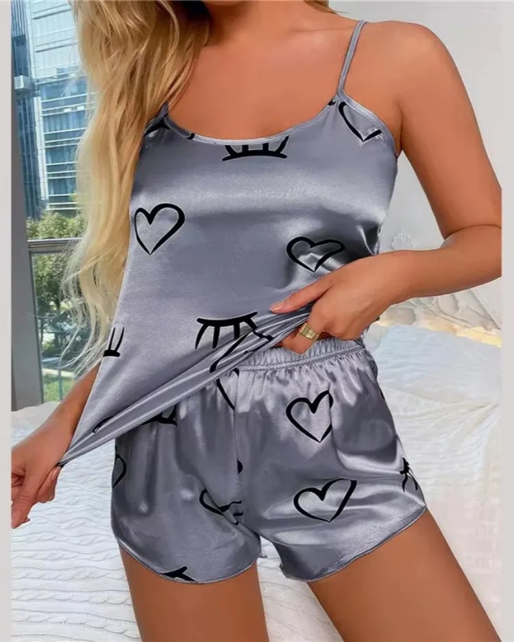 Satijnen Cami Pyjamaset