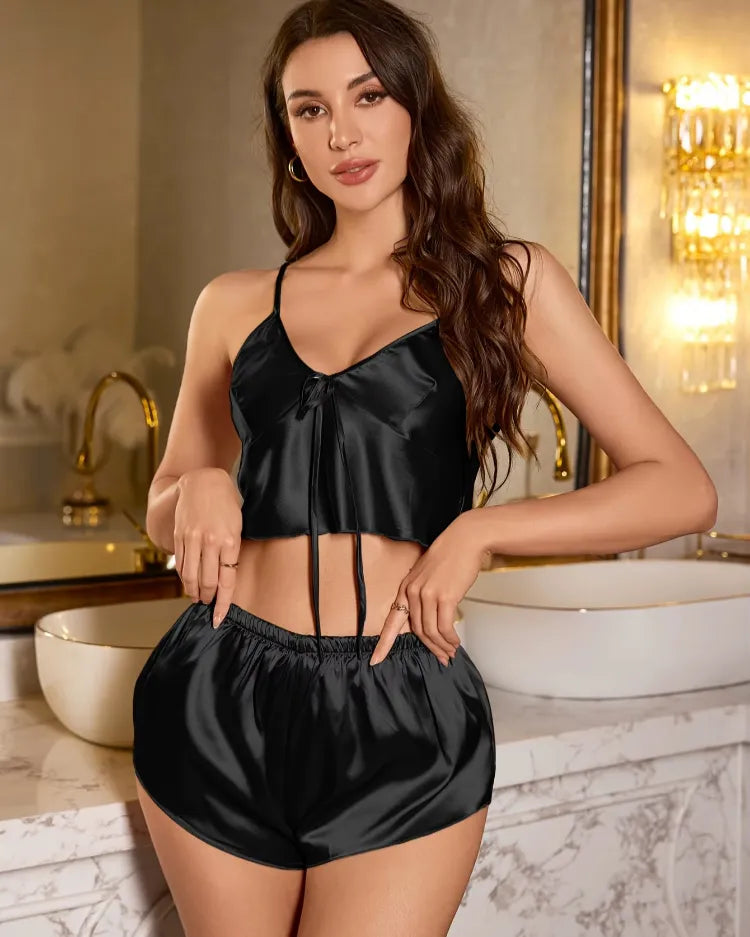 Satijnen camisole en short