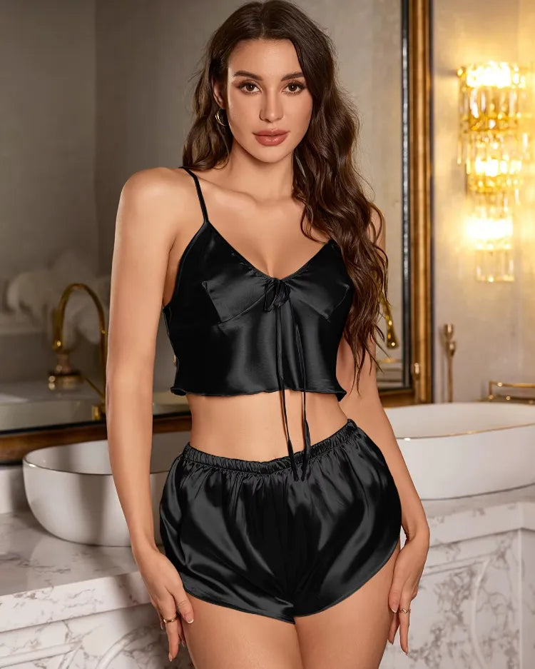 Satijnen camisole en short