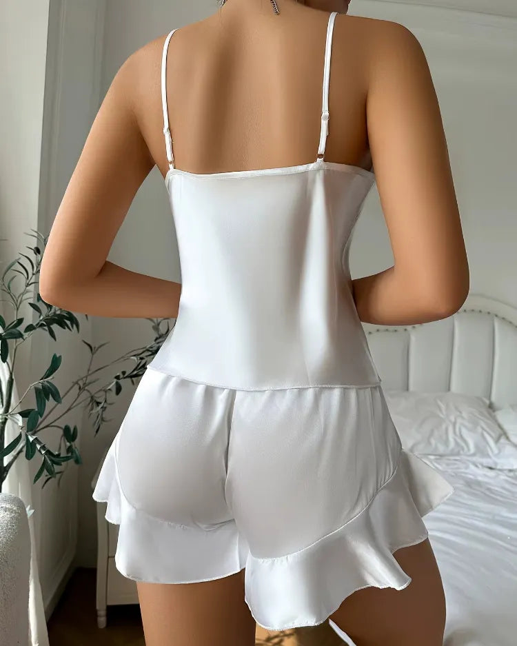 Satijnen Pyjamaset met Cami