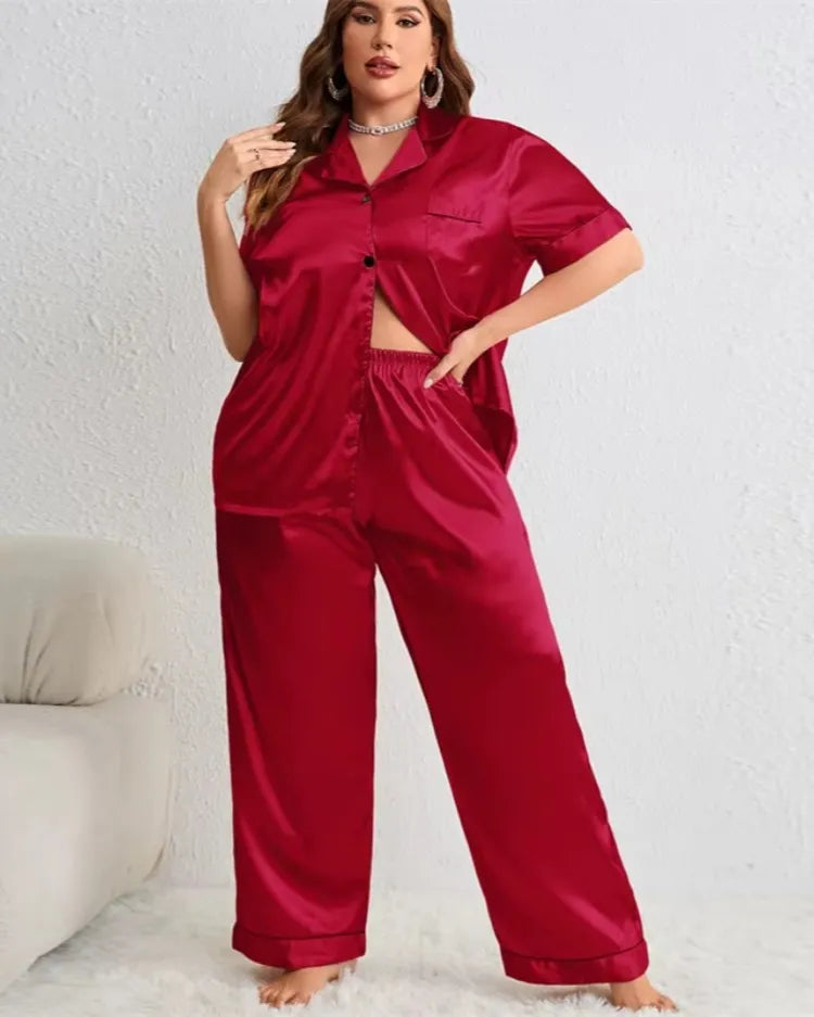 Satijnen Lounge Pyjama Set