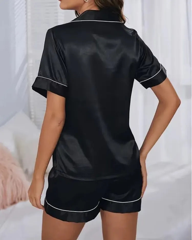 Satijnen Pyjama Short Set
